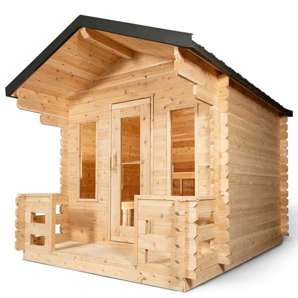 Dundalk CT Georgian Cabin Sauna with Porch