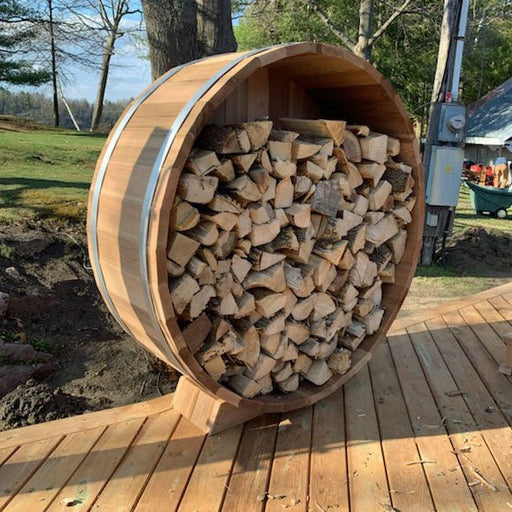 5' Clear Cedar Firewood Storage - Sauna Super