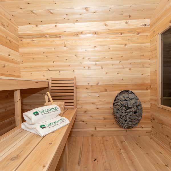 Dundalk CT Georgian Cabin Sauna with Porch