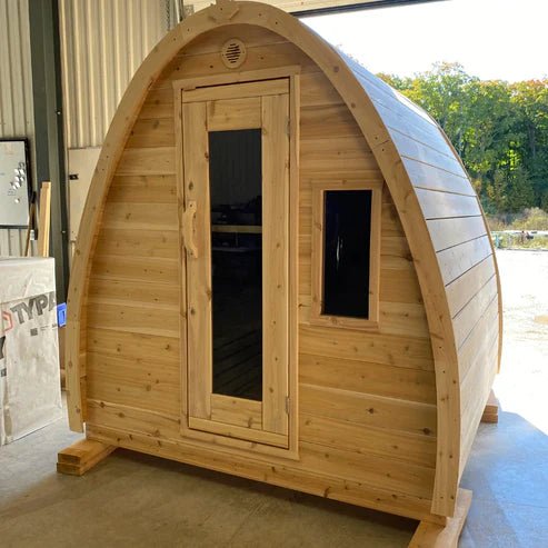 True North Large Pod Outdoor Sauna - Pine - Sauna Super