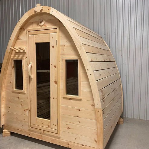 True North Large Pod Outdoor Sauna - Red Cedar - Sauna Super